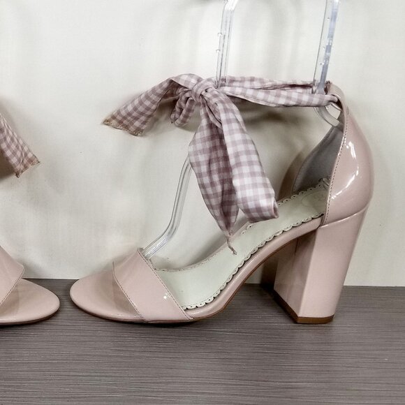 Nordstrom 1901 Block Heel Sandals with Ankle Wrap, Pink, Womens Sizes 8.5 M - Picture 8 of 11